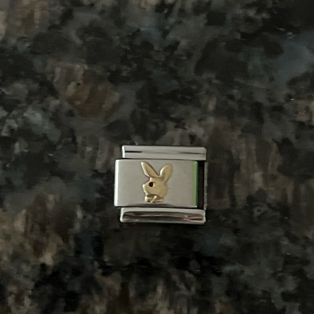 Italian charm composable bracelet link playboy bunny stainless steel
